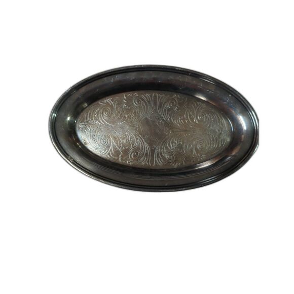 Paul Revere Reproduction Wm A Rogers Oval Tray 5.75" by 9.5" Vintage - Picture 1 of 6